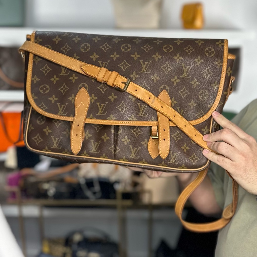 Louis Vuitton Monogram Canvas Crossbody in Brown and Tan
